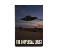 Plaque en métal vintage UFO The Universal Quest