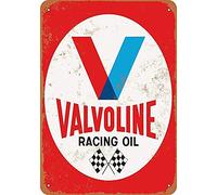 Plaque en métal vintage Valvoline Racing Oil 1971 20,3 x 30,5 cm