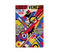 Plaque en métal vintage Venezia Italy Constructivisme