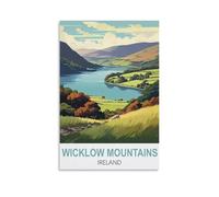 Plaque en métal vintage Wicklow Mountains Irlande Affiches Vintage Signes Maison Cuisine Rustique Voyage Métal Signes Mur Art Décor 30x40cm