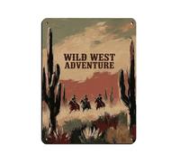 Plaque en métal vintage Wild West pour pub, club, café, bar, maison, décoration murale, affiche rétro 30 x 40 cm