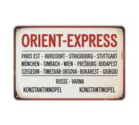 Plaque En Métal Voyage En Orient Express Ancien Plaque Poster Rétro Décoration Poster Peinture Pour Exterieur Chambre Farm M