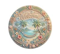 Plaque en métal « Welcome Island Dreams » - Tropical Escape