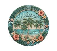 Plaque en métal « Welcome Island Escape »