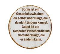 Plaque en métal Worry Is A Conversation Between Yourself About Things You