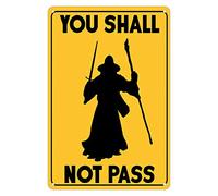 Plaque en métal « You Shall Not Pass » - Décoration murale exquise - Cadeau inspirant - Affirmations positives à suspendre pour bureau, salle de classe, maison, salon, chambre à coucher, décoration
