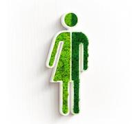 Plaque en mousse de WC Divers Non-Binary - Plaque en mousse - Décoration murale pour toilettes - Durable et élégante - Blanc - Décoration pour salle de bain