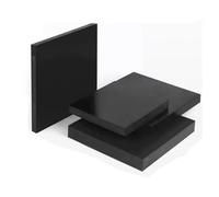 Plaque en nylon, bloc de PA6 noir pur, matériau plastique usiné CNC, épaisseur 8 à 50 mm, 1 pièce(100x100mmx25mm)