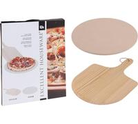 Plaque en pierre à pizza 33 cm 2 pièces