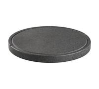 Plaque en pierre de lave ollaire - Réfractaire de l'Etna pour four électrique et gaz, barbecue, grill à pizza et viande - tailles au choix, forme ronde (20 cm3)