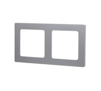 Plaque en plastique haut de gamme au design germano-français à 2 voies, finition argentée, parfaite pour n'importe quel environnement, allie élégance et fonctionnalité dans les installations