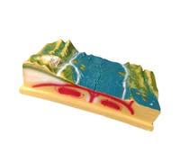 Plaque en PVC Tectonique Modèle avec Terrain 3D Landform | Couches latérales visibles, ressource d'enseignement de la géographie pour les discussions des apprenants pendant les leçons