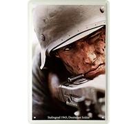 Plaque en tôle 230 - Motif soldat allemand - 20 x 30 cm