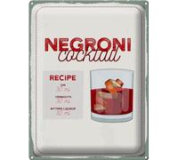 Plaque en tôle 40 x 30 cm Negroni Cocktail Recipe - DekoNo7