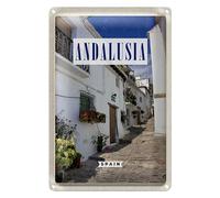 Plaque en tôle | Andalousie | Espagne | Décoration nostalgie | 30 cm x 40 cm