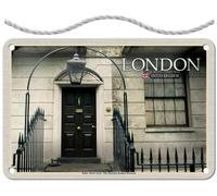 Plaque en tôle avec cordon 18 x 12 cm London The Sherlock Holmes Museum United Kingdom England Blechemma