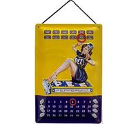Plaque en tôle avec cordon de serrage 30 x 20 cm - Calendrier sans fin en PEZ - Blechemma