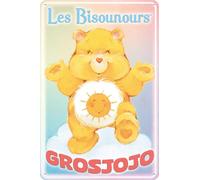Plaque en tôle de 14 x 20 cm - Convient pour les fans de Bisounours - Années 80 - Années 80 - Hab-Dich-Lieb Bärchis - Care Bears - Plaque rétro pour télévision, série TV (JoJo)