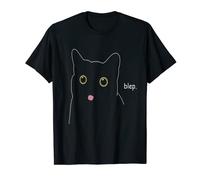 Plaque en tôle humoristique avec adorables animaux de chat Noir T-Shirt
