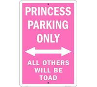 Plaque En Tôle Parking Princesse Uniquement Tous Les Autres Seront Des Crapauds Plaque Métallique Étain Panneaux Pour Cuisine Toilettes Décoratives Garage S