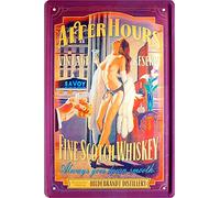 Plaque en tôle Pin Up Pinup « After Hours » Hot Sexy Girl Lady Rétro Publicité Décoration Plaque en métal Vintage Cadeau d'anniversaire ou Noël C0308 20 x 30 cm