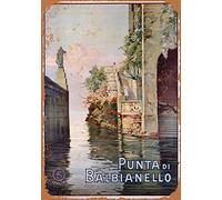 Plaque En Tôle Punta Di Balbianello Lac De Côme Italie Exquis Et Beau Poster Métallique Rétro Metal Tin Sign Pour Jardin Coopérative Kitchen 20X30Cm