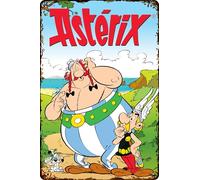 Plaque en tôle rétro ASTERIX et OBELIX, série culte de bande dessinée française, 20 x 30 cm (Astérix et Obélix cherchent le chemin)