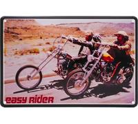 Plaque en tôle rétro massive 250 g - Convient pour Easy Rider - Décoration de moto - 20 x 30 cm