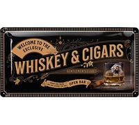 Plaque en tôle rétro Whisky Gentlemen's Club - Plaque de bar - Plaque à whisky comme bar décorative pour pub irlandais - Plaque en métal vintage