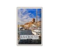 Plaque en tôle Voyage 20 x 30 cm La ciotat France Mer Yachts Vacances in Sign