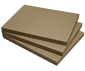 Plaque en vermiculite Ignifuge Plaque de foyer servant de rechange pour les plaques en chamotte Revêtement intérieur pour cheminée four et poêle Dans les épaisseurs de 30 mm et de 25 mm beige
