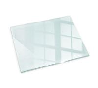 Plaque en Verre devant cheminée 80x60 Rectangulaire Transparent en Verre Panneau décoratif de cheminée