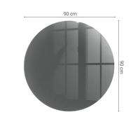 Plaque En Verre Pour Cheminée Résistante Couleur Gris-Brun Ronde Semi-circulaire