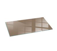 Plaque En Verre, Protection Complète Pour Poêle À Bois Couleur Marron 125x50 cm