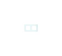 Plaque enjoliveur 2 postes Blanc Brillant