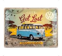 Nostalgic-Art - Enseigne Plaque en Métal Émaillée 30x40cm - VW Bulli Get Lost