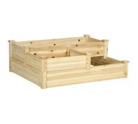 Plaque épaissieBac à plantes surélevé Bac à plantes à 3 niveaux Bac à fleurs Bac à herbes aromatiques Escalier à plantes en bois d