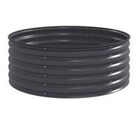 Plaque épaissieBac à plantes surélevé en acier, bac à fleurs empilable, bac à légumes 120x120x43cm pour jardin, balcon et terrasse