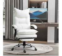 Plaque épaissieChaise de bureau avec fonction d'inclinaison, chaise de bureau avec repose - pieds, chaise pivotante réglable en ha
