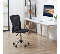 Plaque épaissiechaise de bureau sans accoudoirs chaise de bureau ergonomique réglable en hauteur jusqu'à 100 kg noir