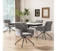 Plaque épaissieChaise de salle à manger deux pièces avec motif diamant, fauteuil rembourré avec 4 pieds en métal, chaise de salon