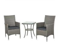 Plaque épaissieEnsemble de meubles de jardin en rotin, avec table d'appoint, ensemble de bistrot, ensemble de meubles de balcon 3