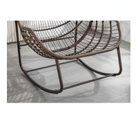 Plaque épaissieFauteuil à bascule en rotin extérieur, fauteuil à bascule rembourré porche avant extérieur, salon, Cour, jardin, or