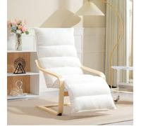 Plaque épaissieFauteuil lounge Fauteuil avec repose-pieds réglable, polaire Sherpa pour salon Fauteuil pivotant avec accoudoirs,