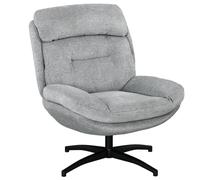Plaque épaissieFauteuil pivotant, fauteuil lounge avec aspect chenille hydrofuge, rembourré Fauteuil relax avec accoudoir intégré,