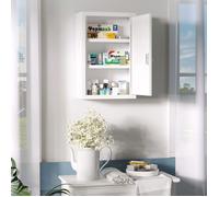 Plaque épaissieKleankin Home armoire à pharmacie verrouillable dimensions 30 x 14 x 46 cm avec 3 compartiments sécurité enfant en