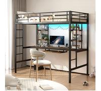 Plaque épaissieLit métallique 190×90cm Solution intelligente pour les résidences universitaires Petits appartements, sûrs, multifo