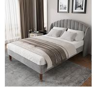 Plaque épaissieLit rembourré 140*200 avec sommier à lattes et tête de lit, lit pour adolescents, pour adultes & adolescents, suppo