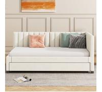 Plaque épaissieLit rembourré de 90 * 200, canapé - lit gigogne, lit multifonctionnel à lattes, lit d'adolescent, lit d'enfant, lit