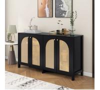 Plaque épaissieNouveau buffet moderne dans un style minimaliste avec des matériaux respectueux de l'environnement, 4 portes en rot